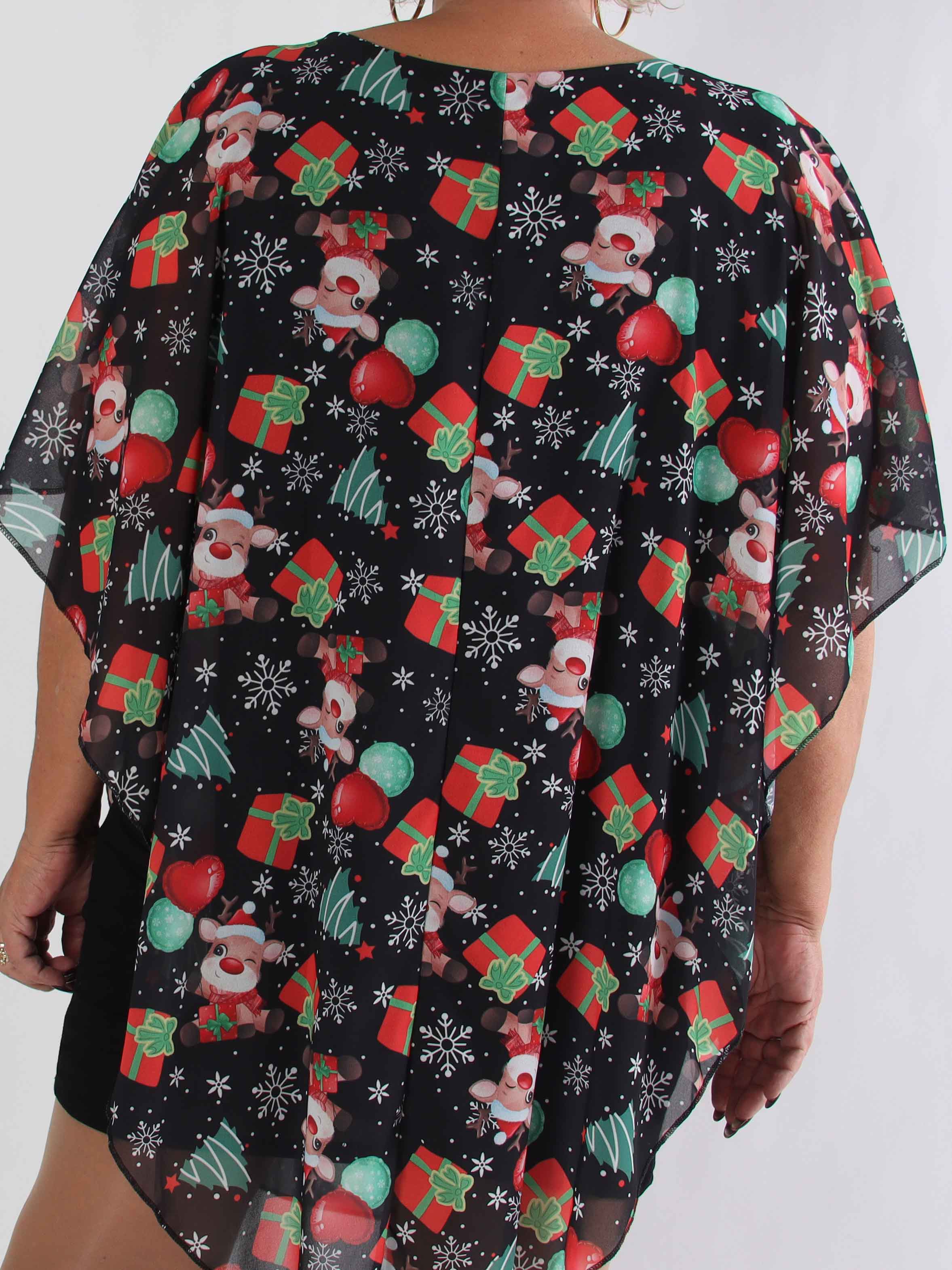 Kenya Christmas - Plus size tunikaklänning med julmotiv på